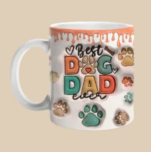 Best Dog Mom Dad Ever - Dog & Cat Personalized Custom 3D Inflated Effect Printed Mug - Christmas Gift For Pet Owners, Pet Lovers